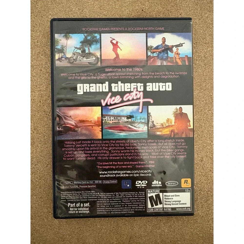 Grand Theft Auto Vice City GTA Vice City Ps2